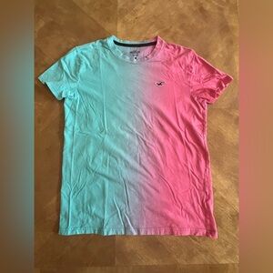 Hollister Blue to Pink Gradient Short Sleeve Tee – Men’s Small